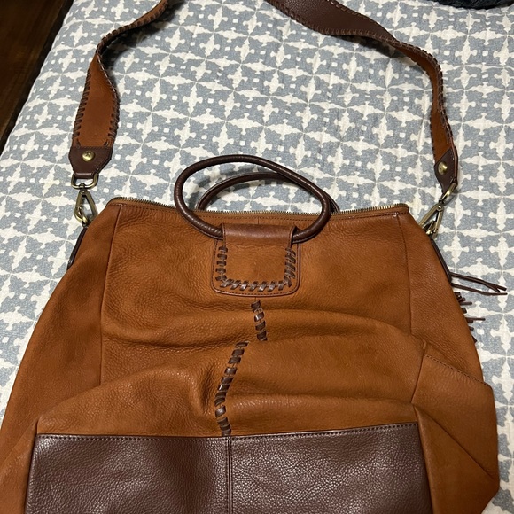 Hobo Bag Large Suede Satchel - Picture 2 of 3